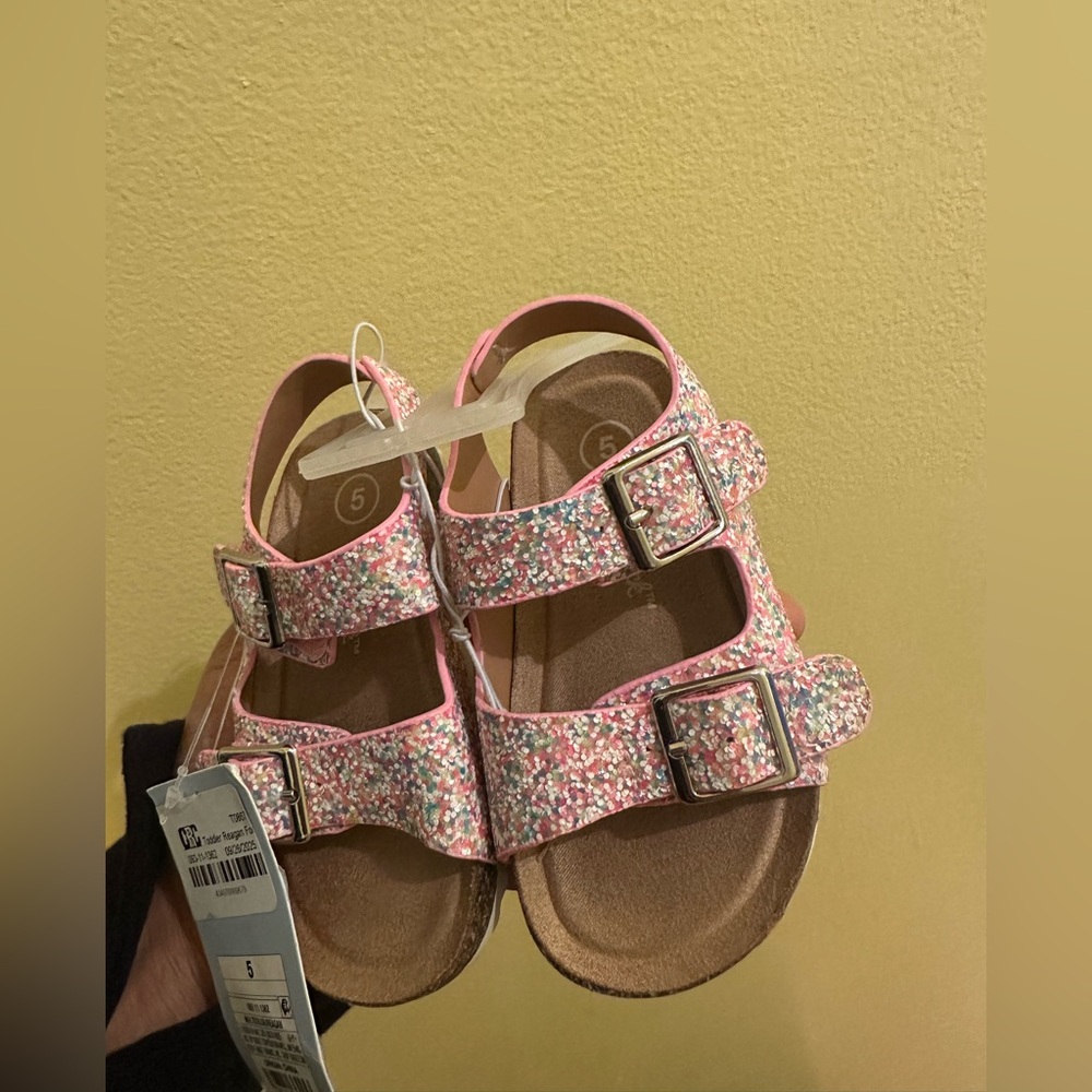 Cat & Jack Glittery Pink Sandals